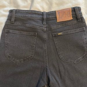 Lee high rise flare jeans black